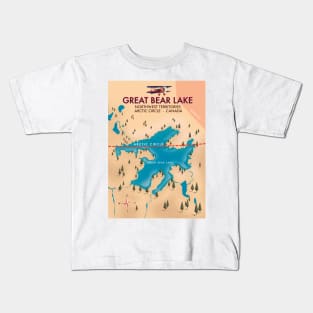 Great Bear Lake Canada Map Kids T-Shirt